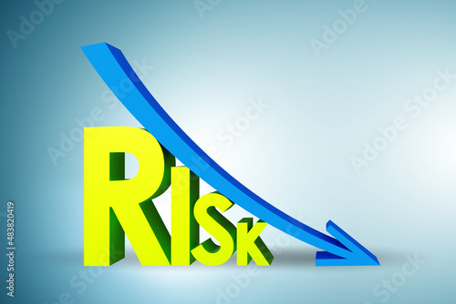 Risk reduction concept with graph photo