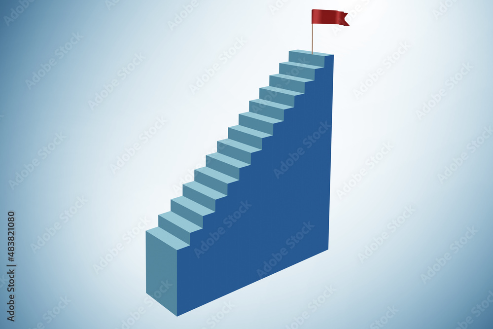 Obraz premium Career ladder professional concept - 3d rendering