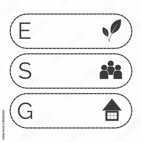 ESG concept. Environment, social, governance infographic. Vector illustration