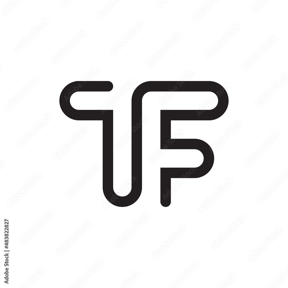 Letter TF creative monogram logo design Letter TF creative monogram logo design