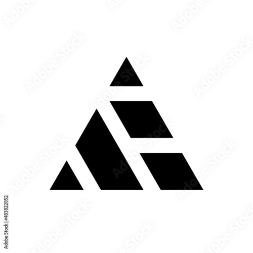Letter A AF abstract monogram logo design