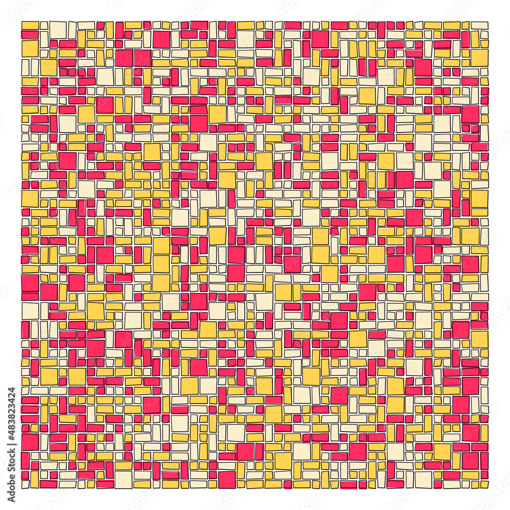 Fototapeta premium Offset Quads generative art background art illustration