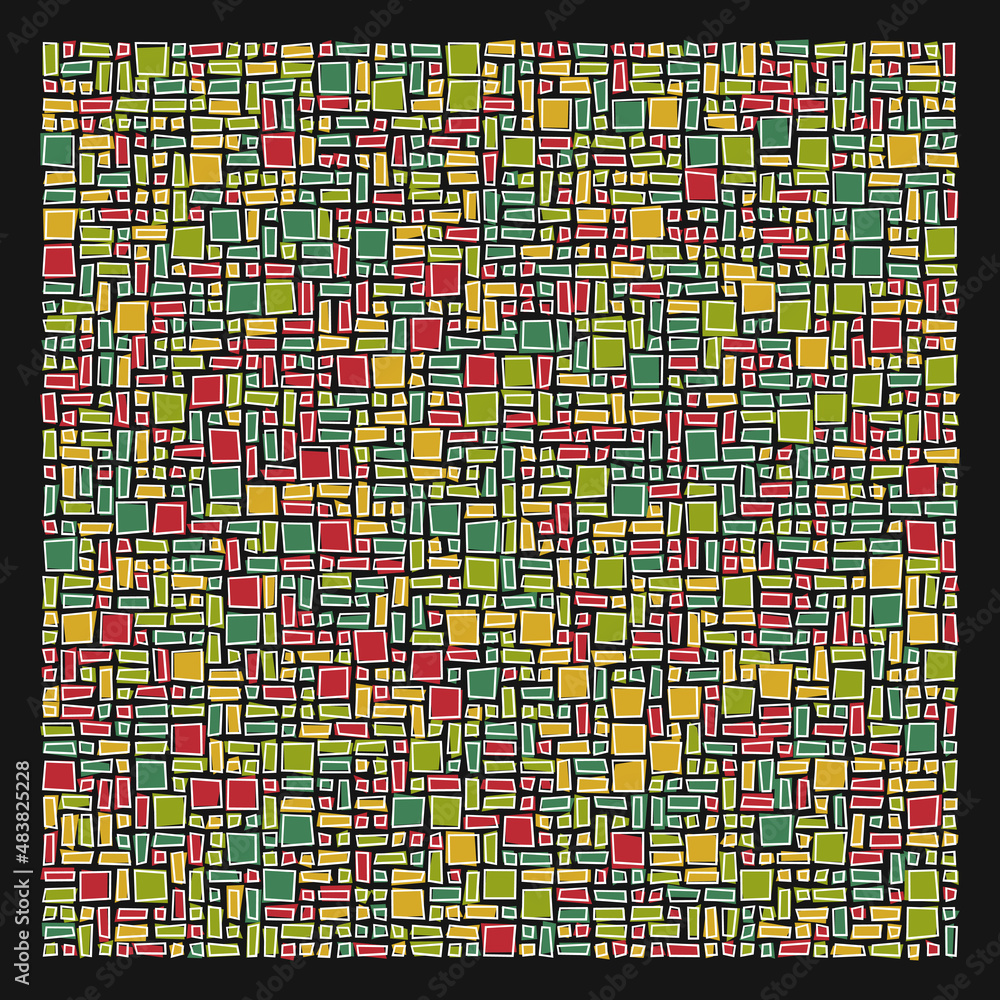 Fototapeta premium Offset Quads generative art background art illustration