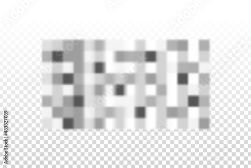 Vector realistic isolated censored pixelated sign on the transparent background.