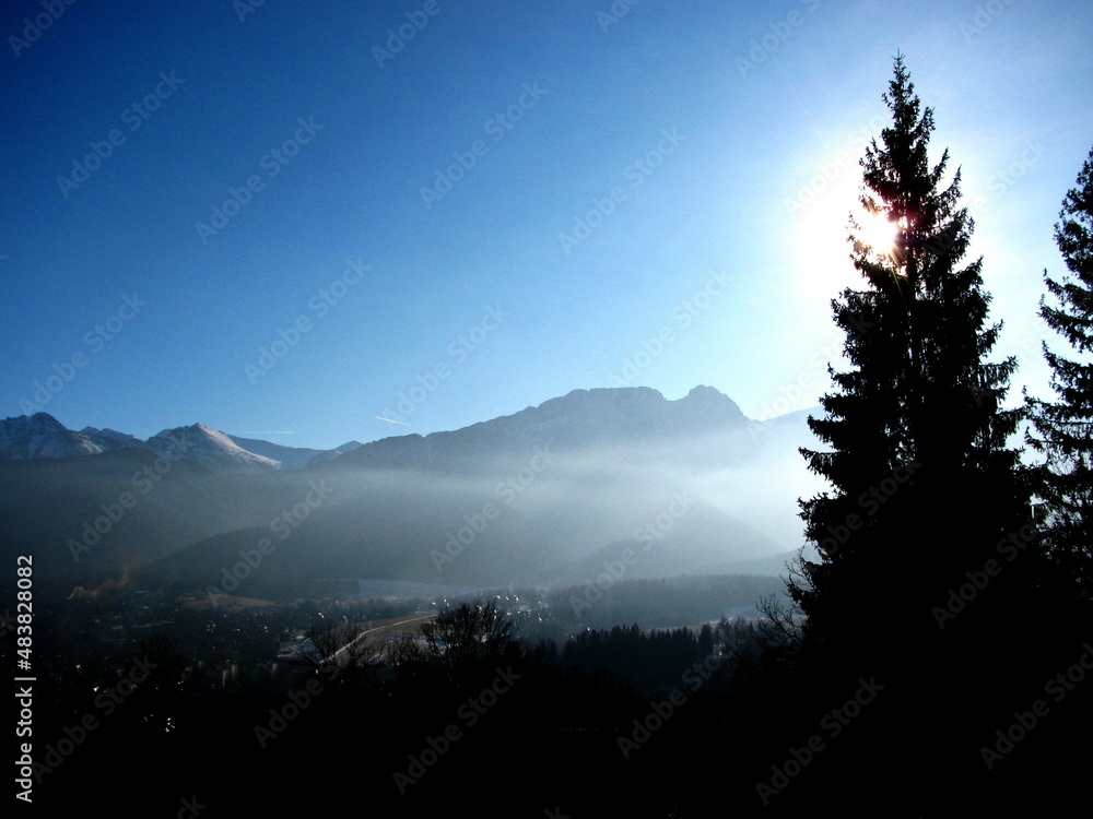 sleeping knight in zakopane, winter in the mountains