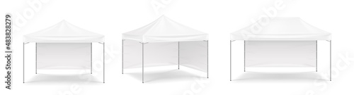 Promotional advertising show outdoor event trade tent mobile marquee template set photo