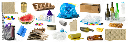 Fotografie Sorted garbage collage