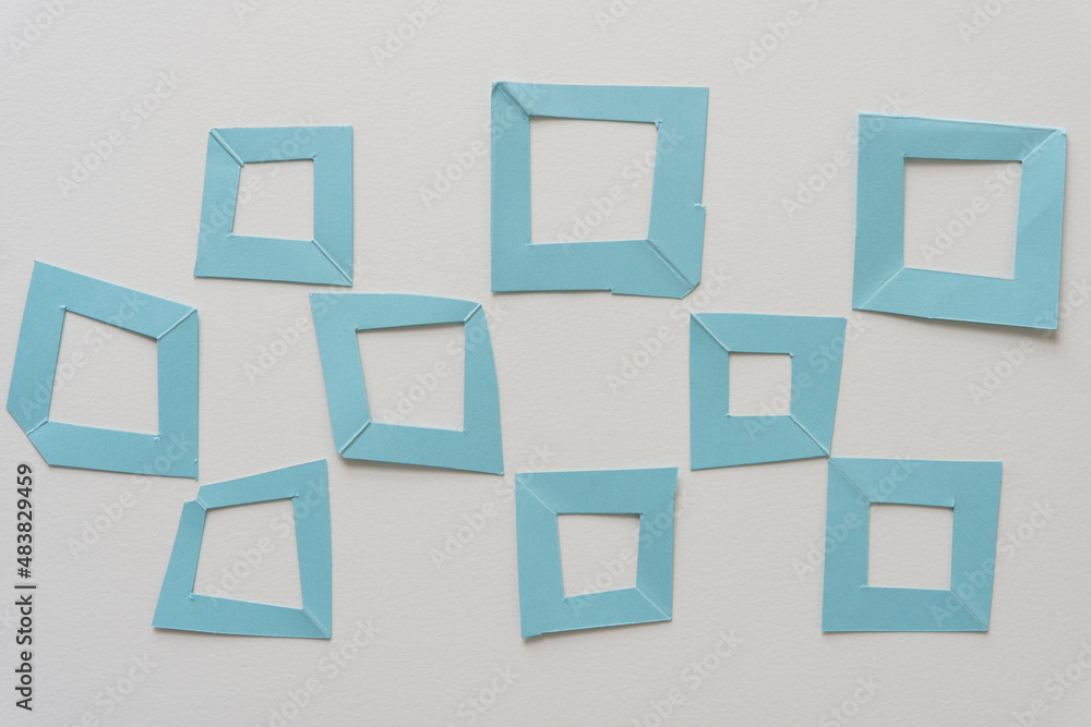 background with roughly square frames in blue background with roughly square frames in blue