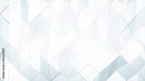 Abstract White triangle blackground . 3d illustration