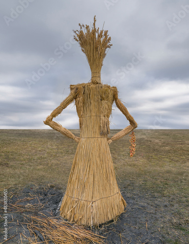 Fotografie Shrovetide straw effigy Maslyana