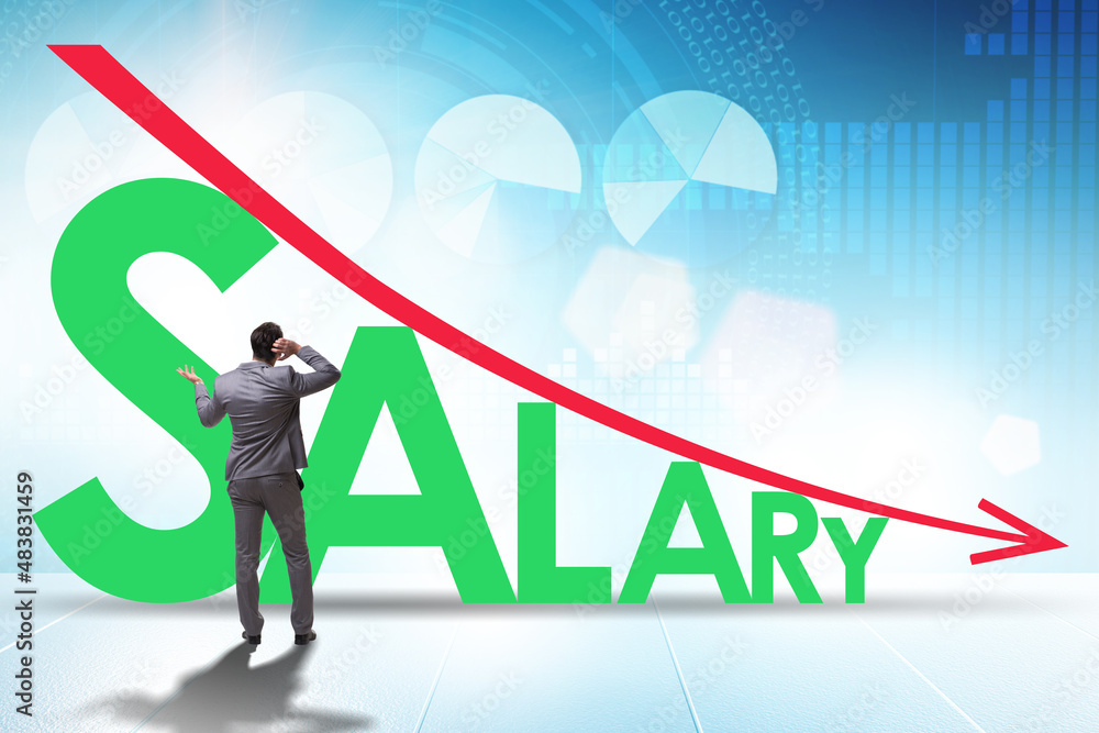 Salary inflation concept in crisis Salary inflation concept in crisis