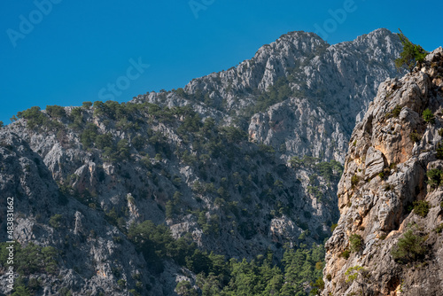 mountain landscape, tops of limestone rocks of the Taurus range