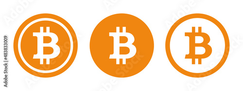 Crypto currency, bitcoin, bit coin logo. Bitcoin symbol. photo
