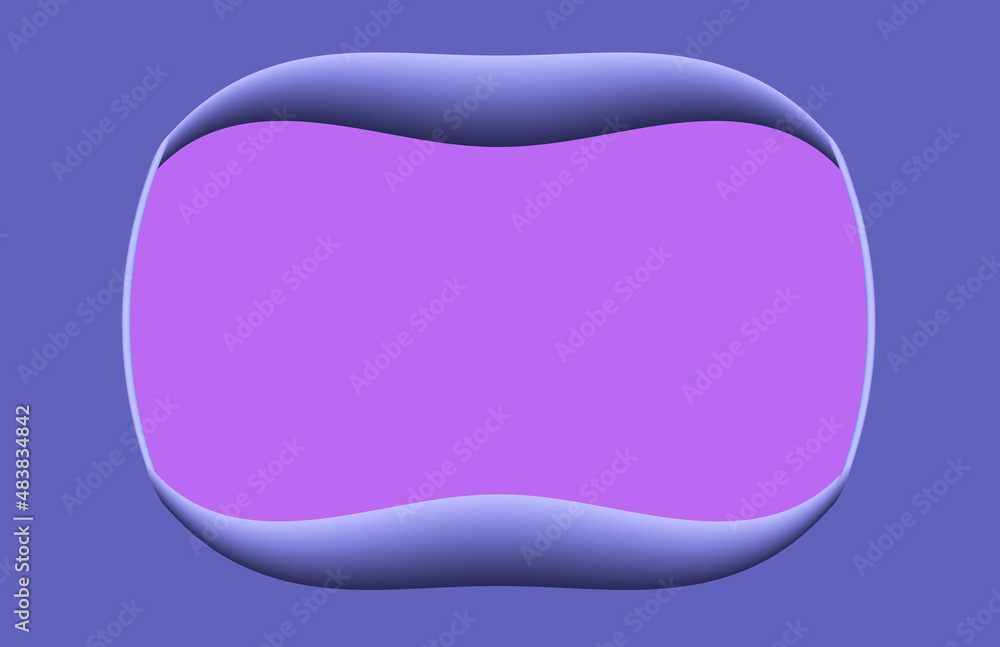 Oval soft pop 3D cartoon effect frame for text or speech. Very Peri pink background. Premium design. Copy space. Empty fun flyer, banner, poster. Modern border. Luxury art digital screen. Violet card. Oval soft pop 3D cartoon effect frame for text or speech. Very Peri pink background. Premium design. Copy space. Empty fun flyer, banner, poster. Modern border. Luxury art digital screen. Violet card.