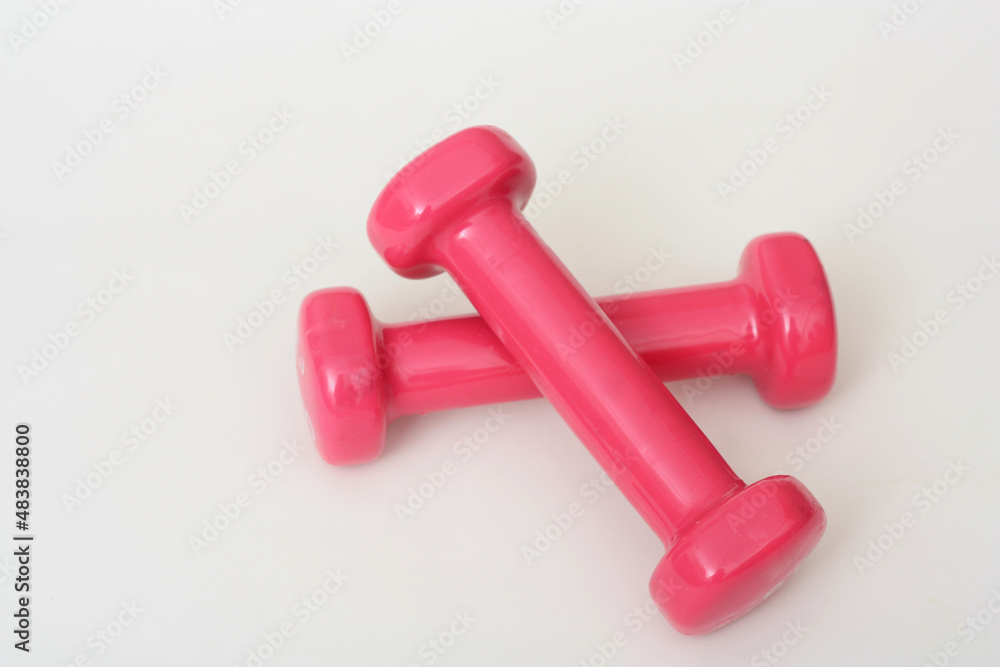 Dumbbells isolated on white Dumbbells isolated on white