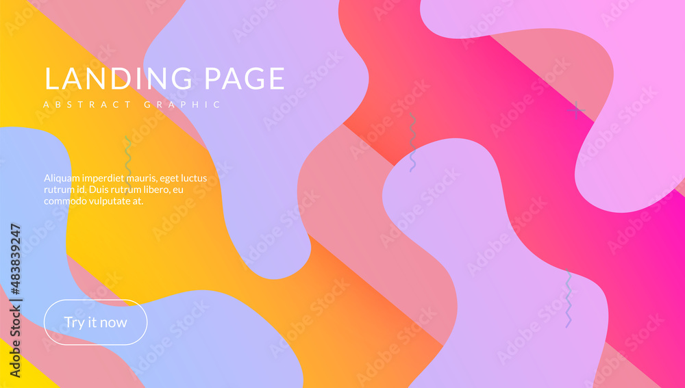 Rainbow Cover. Flat Landing Page. Multicolor Magazine. Graphic Frame. Dynamic Poster. Geometric Journal. Color Neon Background. Violet Hipster Design. Magenta Rainbow Cover