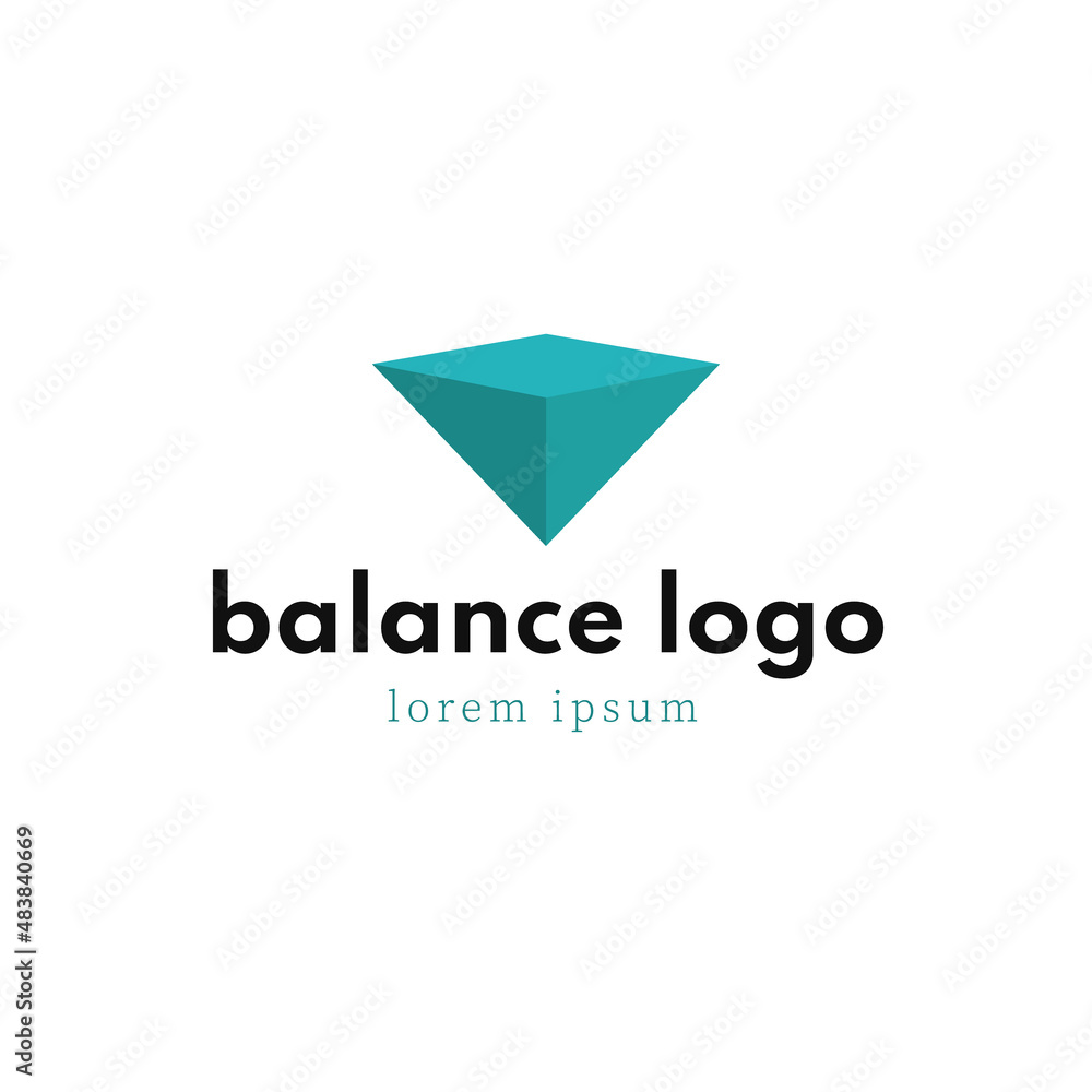 Balance logo made with inverted pyramid Balance logo made with inverted pyramid