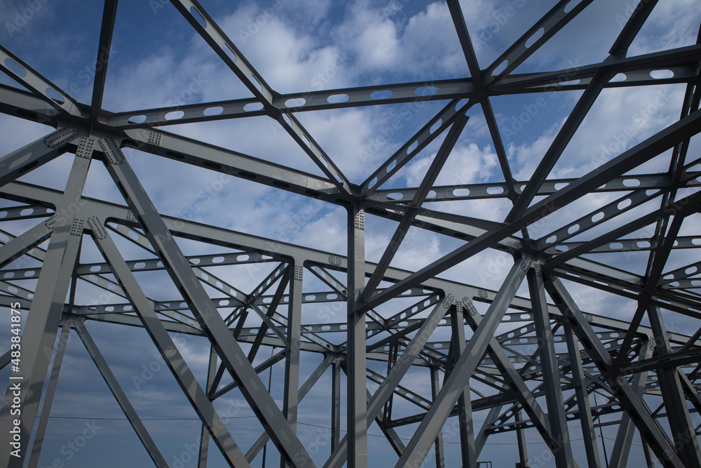 metal structures against the sky