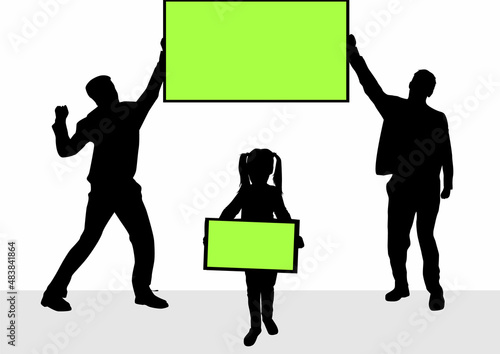 Manifestation - a group of people protesting.