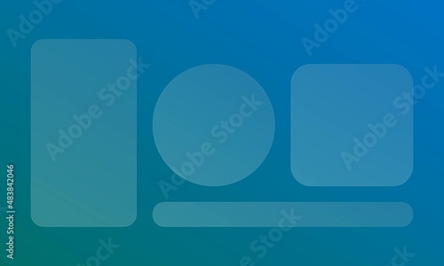 Transparent frame in trendy style glassmorphism or frosted glass. Trendy glassmorphism effect.