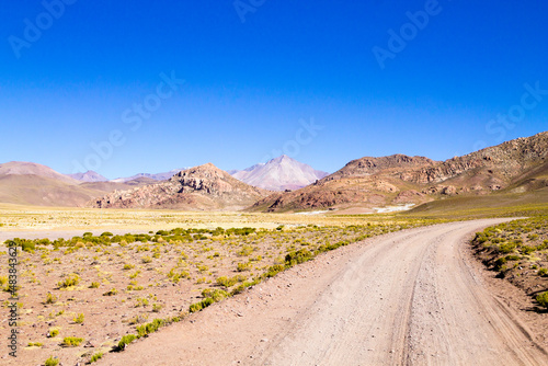 Bolivian dirt road view,Bolivia