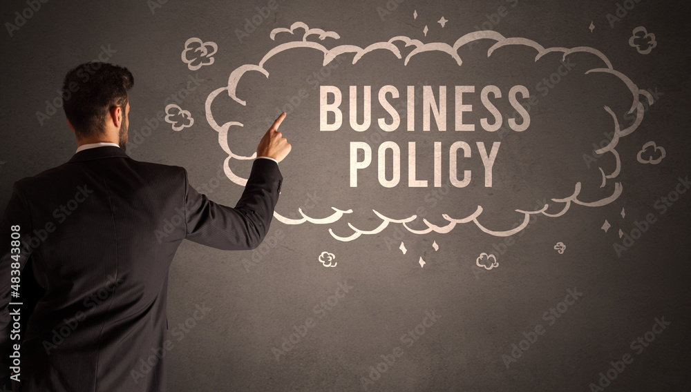 businessman drawing a cloud with inscription businessman drawing a cloud with inscription