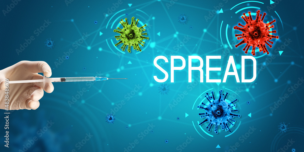 Syringe, medical injection in hand, coronavirus vaccine concept Syringe, medical injection in hand, coronavirus vaccine concept