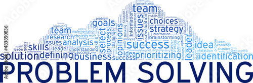 Problem Solving conceptual vector illustration word cloud isolated on white background.