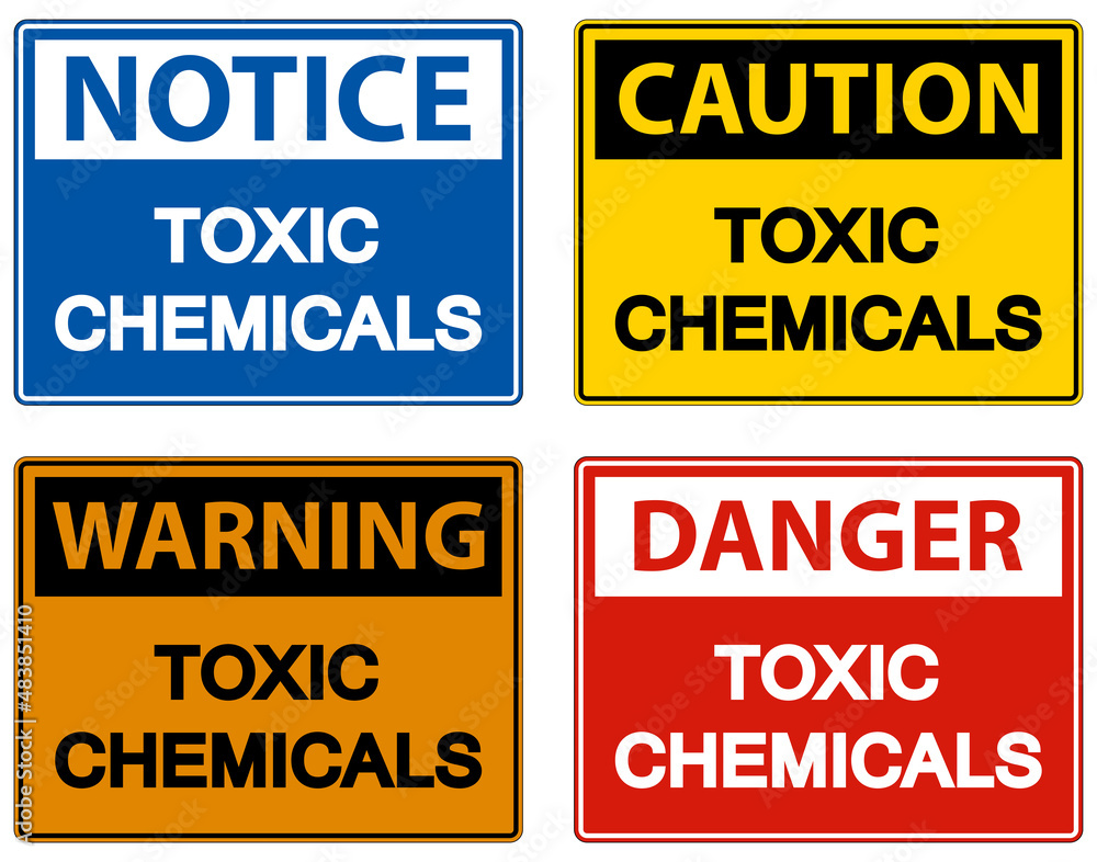 Danger Toxic Chemicals Symbol Sign On White Background Danger Toxic Chemicals Symbol Sign On White Background