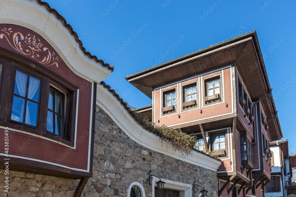 Nineteenth Century Houses in old town of city of Plovdiv, Bulgaria