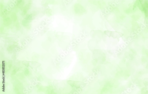 緑色の水彩風背景イラスト