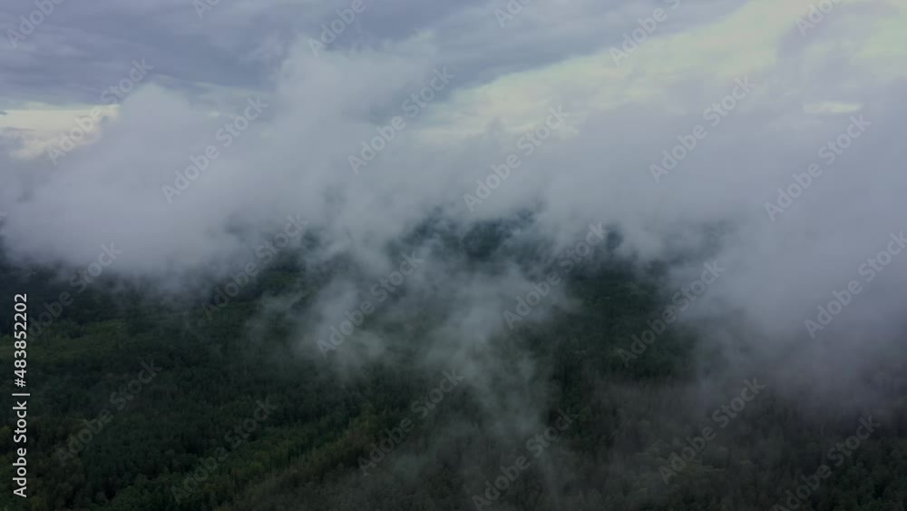 shooting from a drone in the clouds shooting from a drone in the clouds