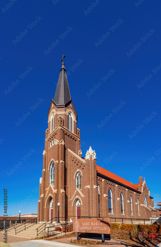 Sunny exterior view of the St Mary Catholic Church Sunny exterior view of the St Mary Catholic Church