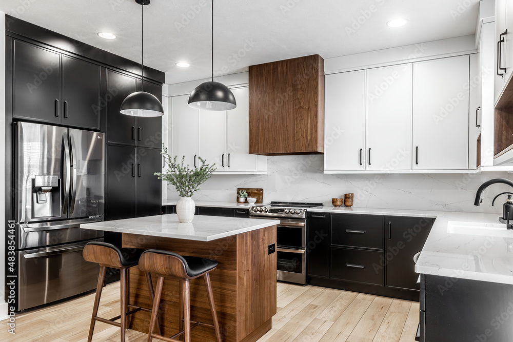 Modern Matte Black Kitchen