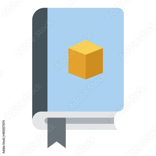 Book Blockchain flat icon