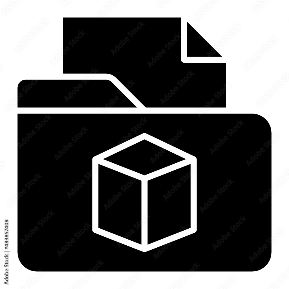 Folder Blockchain glyph icon Folder Blockchain glyph icon