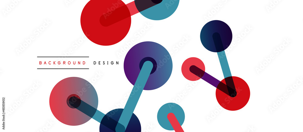 Line points connections geometric abstract background. Circles connected by lines. Trendy techno business template for wallpaper, banner, background or landing Line points connections geometric abstract background. Circles connected by lines. Trendy techno business template for wallpaper, banner, background or landing