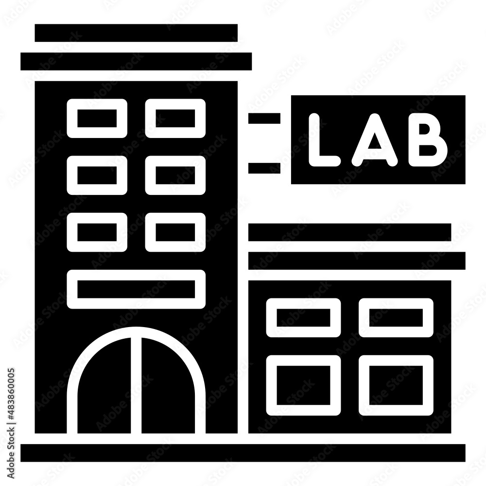 Laboratory Building glyph icon Laboratory Building glyph icon