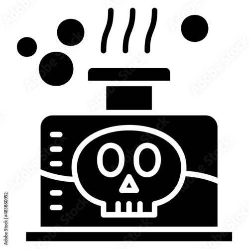 Poison Skull Liquid Flask Bottle glyph icon