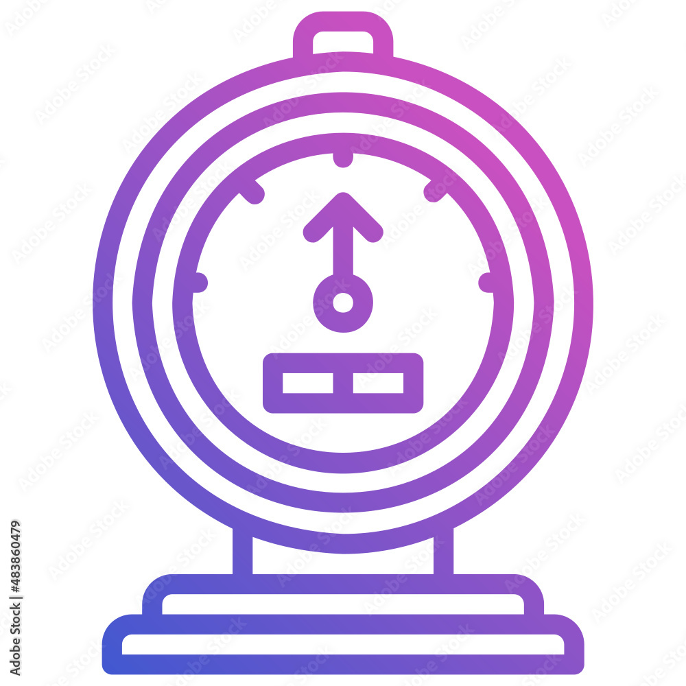 Barometer flat gradient icon Barometer flat gradient icon