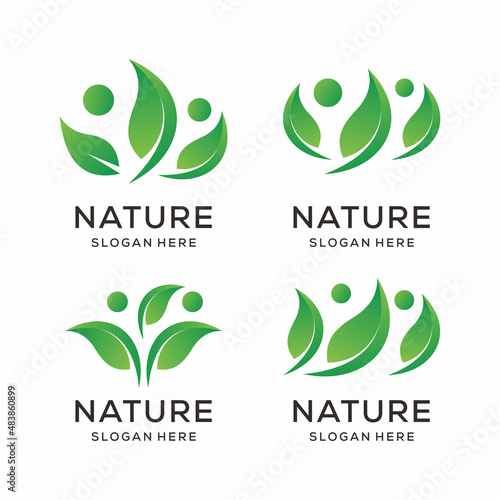Logo collection leaf environment