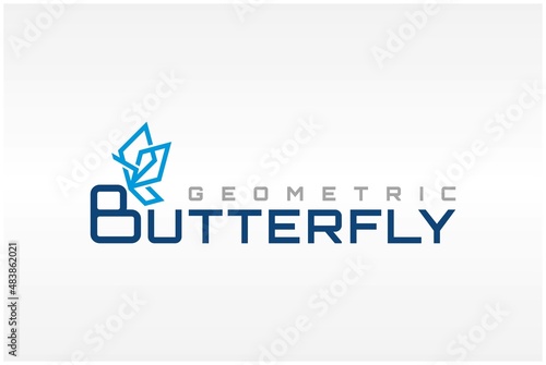 butterfly geometric logo