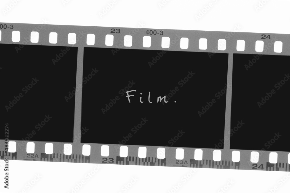 35mm strip.black and white frame