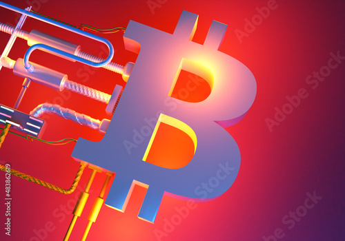 Bitcoin business logo. Cryp...