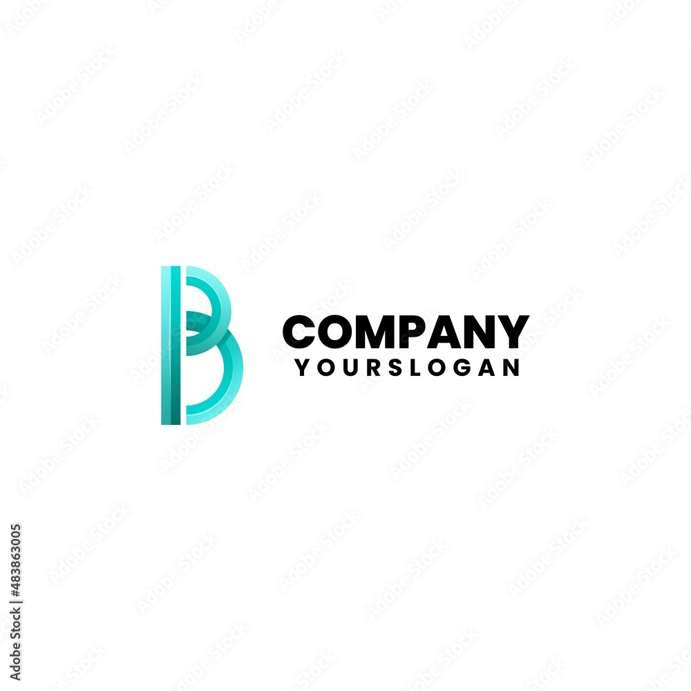 colorful modern letter B logo design colorful modern letter B logo design