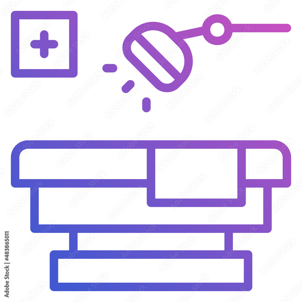 Surgery line gradient icon Surgery line gradient icon
