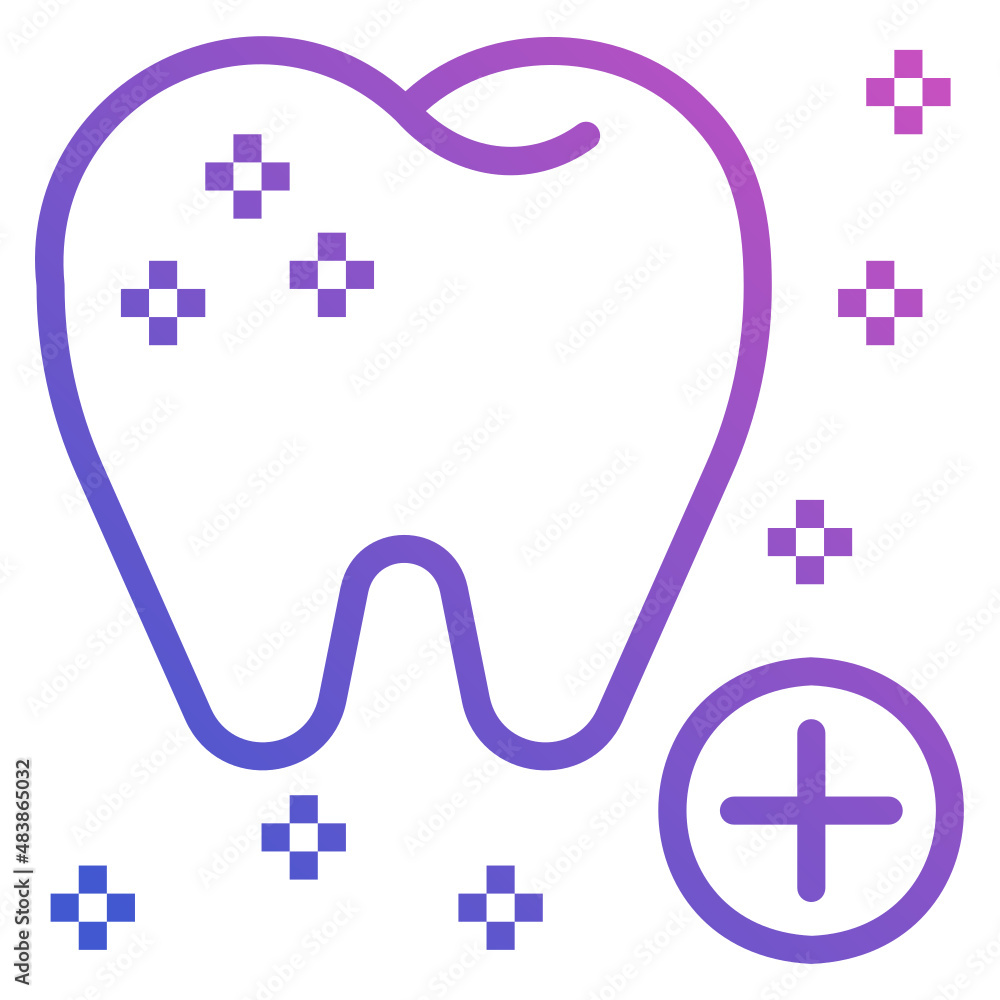 Dentist teeth dental tooth line gradient icon Dentist teeth dental tooth line gradient icon