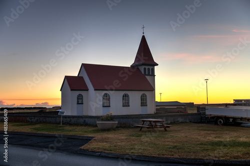 Old Grindavík Church at Grindavík on Reykjanes Peninsula, Iceland