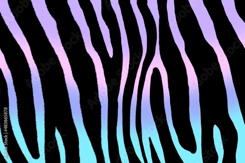 Pattern with zebra print. Black gradient background. 