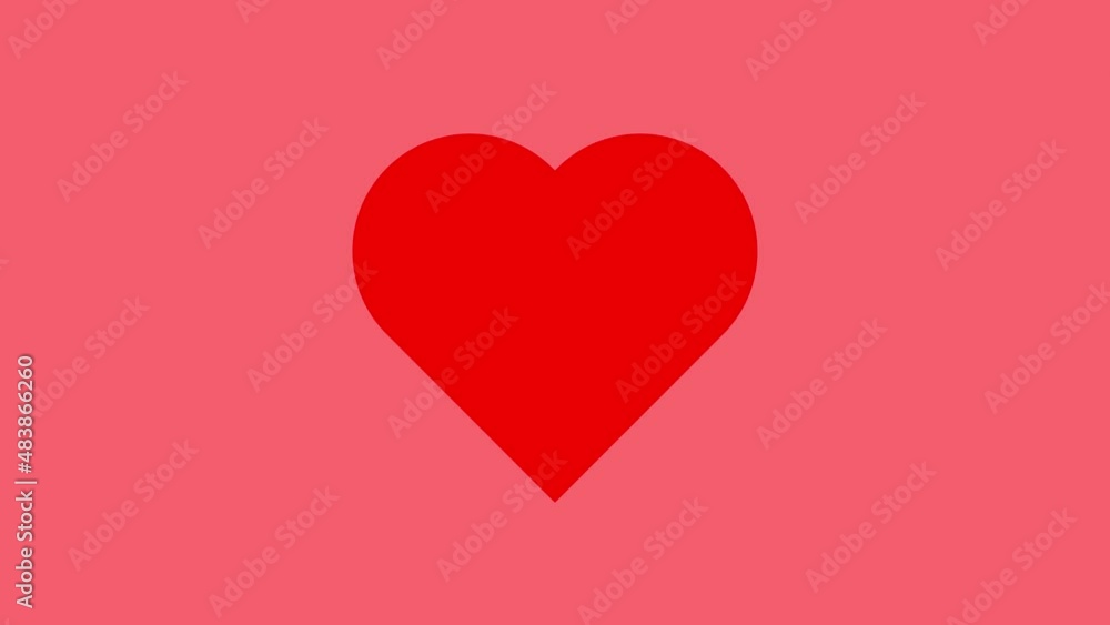 Red love hearts growing. Valentine's day. Never ending loop. Red love hearts growing. Valentine's day. Never ending loop.